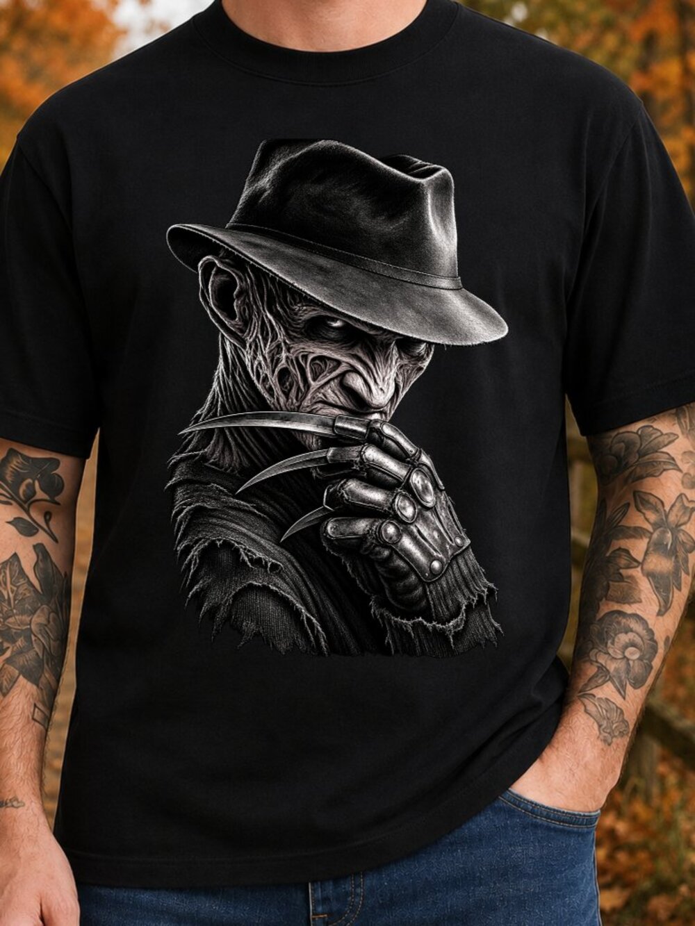Freddy Krueger TShirt Graphic Tee Adult Unisex Halloween Horror Movie Villain